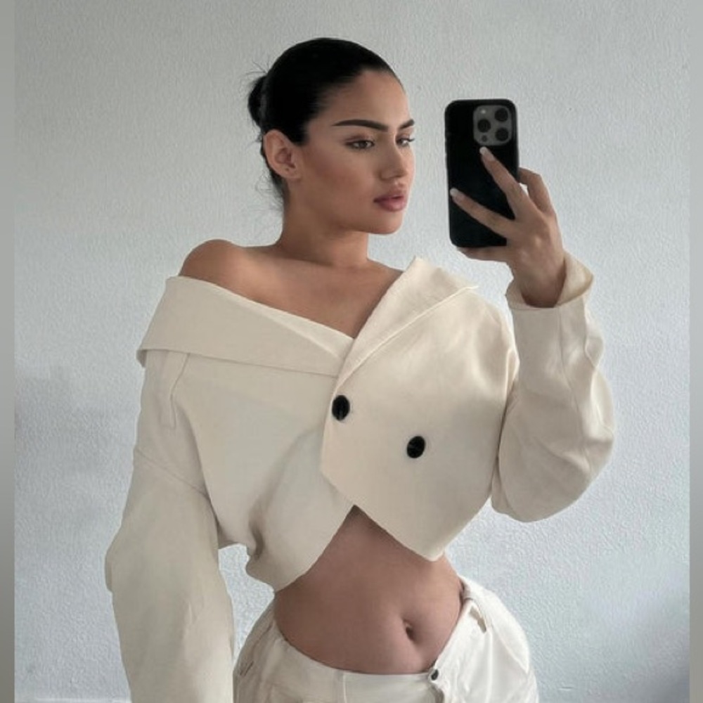 🖤MESHKI PALMER CROP TRENCH COAT - BLK 🖤
